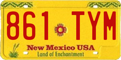 NM license plate 861TYM