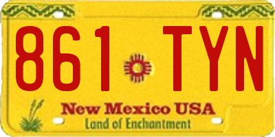 NM license plate 861TYN