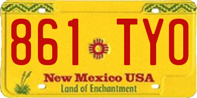 NM license plate 861TYO