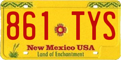 NM license plate 861TYS