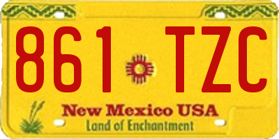 NM license plate 861TZC