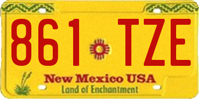 NM license plate 861TZE