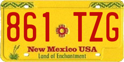 NM license plate 861TZG
