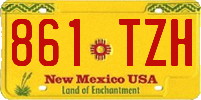 NM license plate 861TZH
