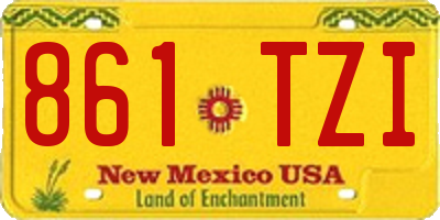 NM license plate 861TZI