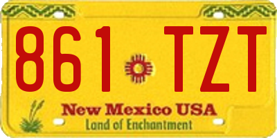 NM license plate 861TZT