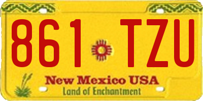 NM license plate 861TZU