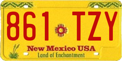 NM license plate 861TZY