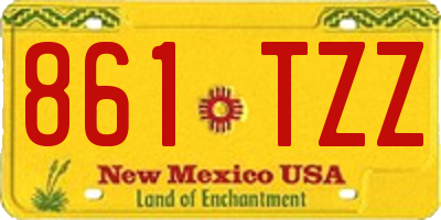 NM license plate 861TZZ