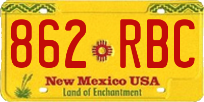 NM license plate 862RBC