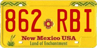 NM license plate 862RBI