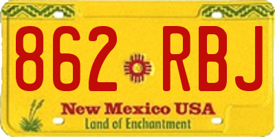 NM license plate 862RBJ