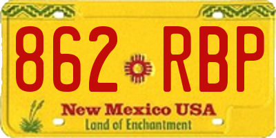 NM license plate 862RBP