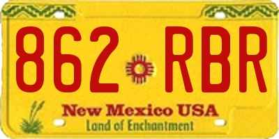 NM license plate 862RBR
