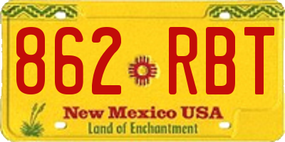 NM license plate 862RBT