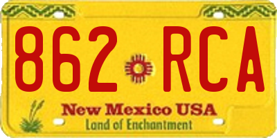 NM license plate 862RCA