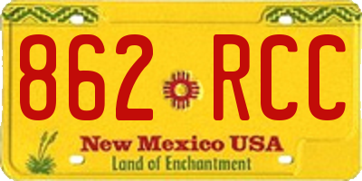 NM license plate 862RCC