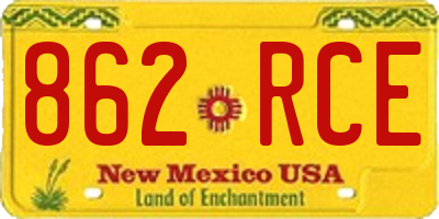 NM license plate 862RCE