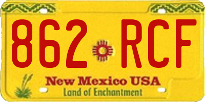 NM license plate 862RCF
