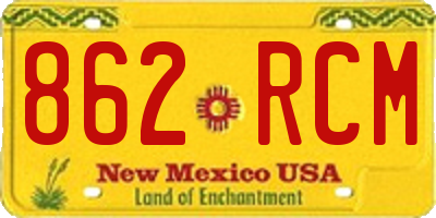 NM license plate 862RCM
