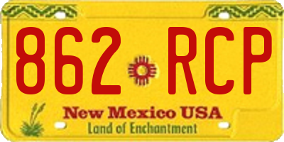 NM license plate 862RCP