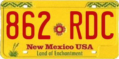 NM license plate 862RDC
