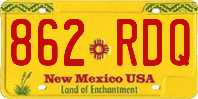NM license plate 862RDQ