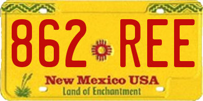 NM license plate 862REE