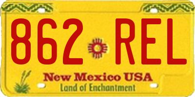NM license plate 862REL