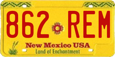 NM license plate 862REM