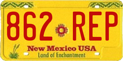 NM license plate 862REP