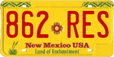 NM license plate 862RES