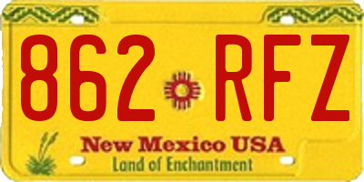 NM license plate 862RFZ