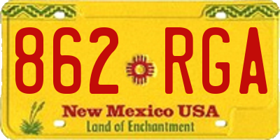 NM license plate 862RGA