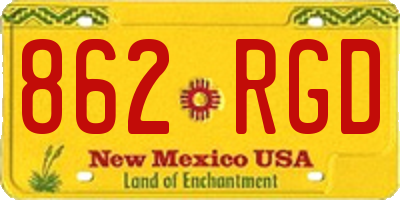 NM license plate 862RGD