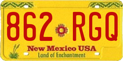 NM license plate 862RGQ