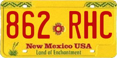 NM license plate 862RHC