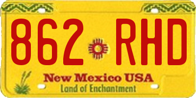 NM license plate 862RHD