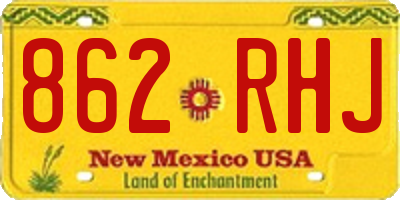 NM license plate 862RHJ