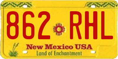 NM license plate 862RHL