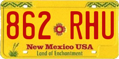 NM license plate 862RHU
