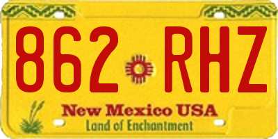 NM license plate 862RHZ