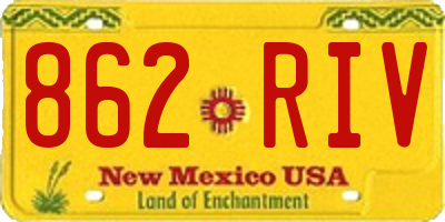 NM license plate 862RIV