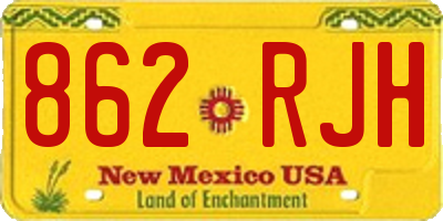NM license plate 862RJH
