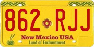 NM license plate 862RJJ