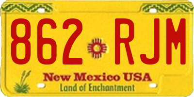 NM license plate 862RJM