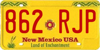 NM license plate 862RJP