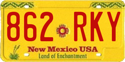 NM license plate 862RKY