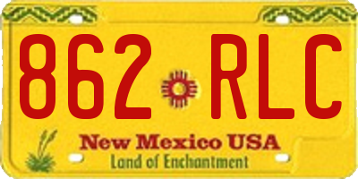 NM license plate 862RLC