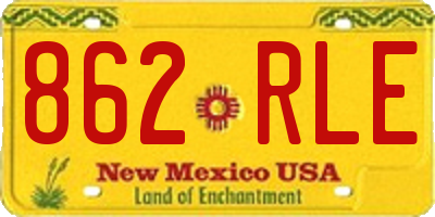 NM license plate 862RLE